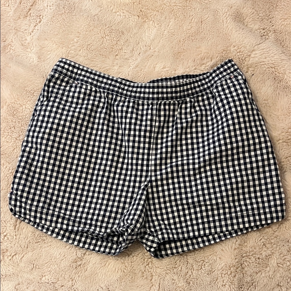 Lands End Gingham Checkered Girls Shorts